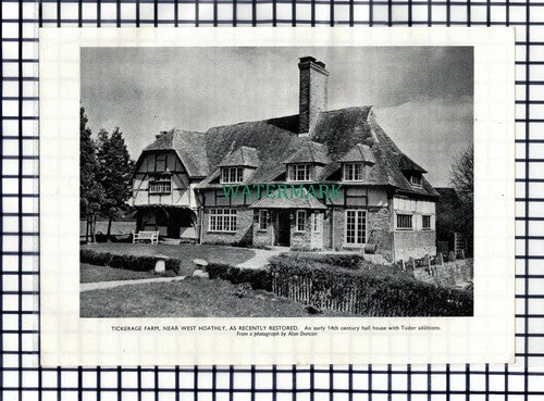 Tickerage Farm West Hoathly Sussex - 1955 Clipping / Print