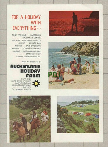 (5323) Auchenlarie Holiday Farm Castle Douglas Scotland  - 1976 Clip