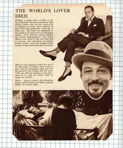Rudolph Valentino  Eva Miller  - 1938 Clipping / Print