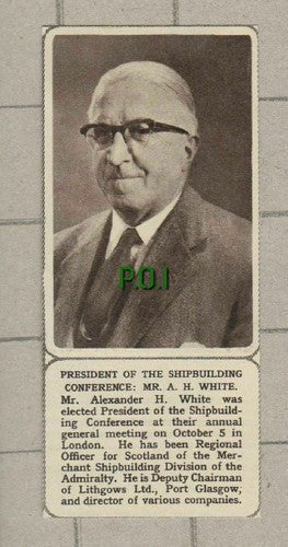 (5448) Alexander H White President Shipbuilding Lithgows Port Glasgow  1961 Clip