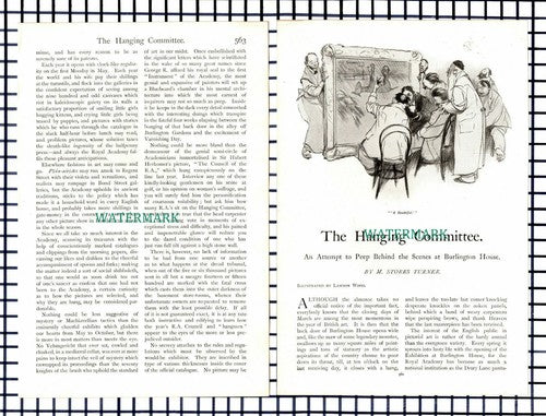Burlington House Royal Academy Of Arts   - c.1909 Article