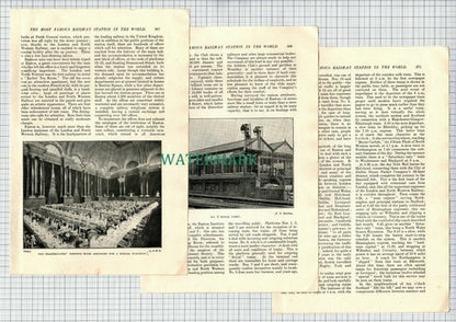 EUSTON Railway Station Joseph Jones  LNWR - 1914 Article
