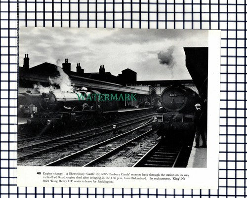 (7834) Barbury Castle 5095 Stafford Road Engine Shed - 1970s Cutting