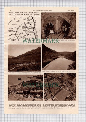 Loch Sloy Dam Construction - 1950 Article
