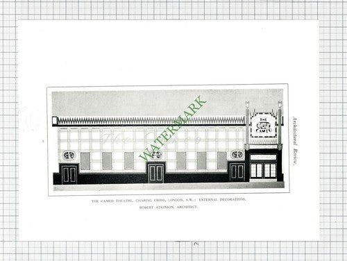 The Cameo Theatre Charing Cross London Robert Atkinson - c.1927 Book Print