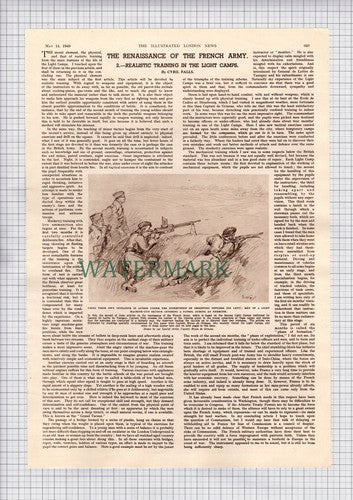 The French Light Camps Airborne Training French Army Cyril Falls - 1949 Article