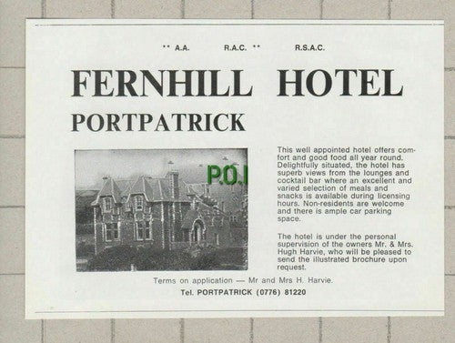(5339) Fernhill Hotel Portpatrick Scotland  Mr & Mrs Hugh Harvie  - 1976 Clip
