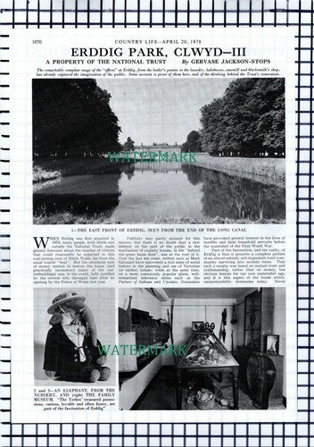 X1676) Erddig Park Clwyd - 1978 Article