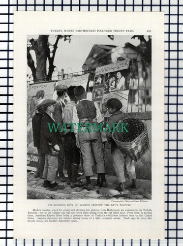 (8082) Yozgat Water Buffalo / Samsun Turkey - 1940 Book Print