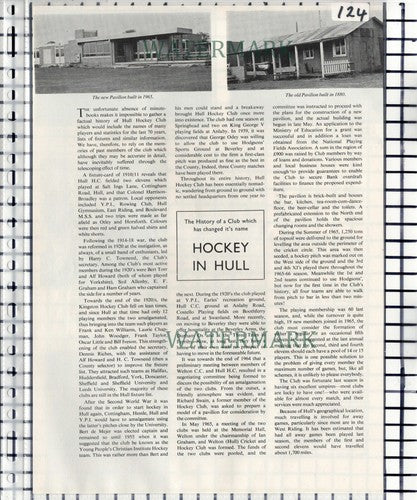 (124) Hull Hockey Club - 1966 Article