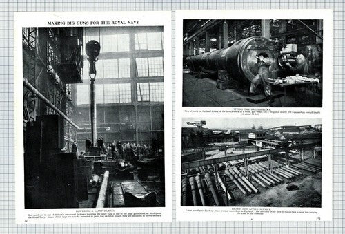 (5923) Royal Navy Big Guns Manufacture World War 2 - 1939 Article