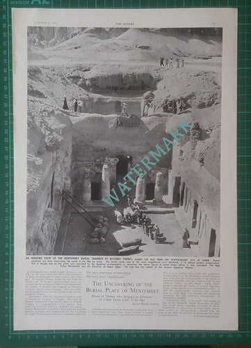 Mentemhet Burial Chamber Thebes Dr Gonheim Egypt  - 1950 Article