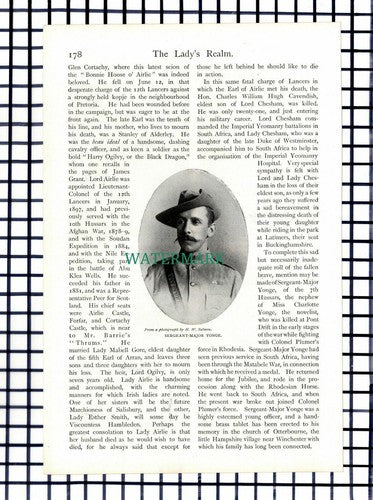Col Keith Falconer Dick Cunyngham Sir W Penn Symons - c.1900 Article