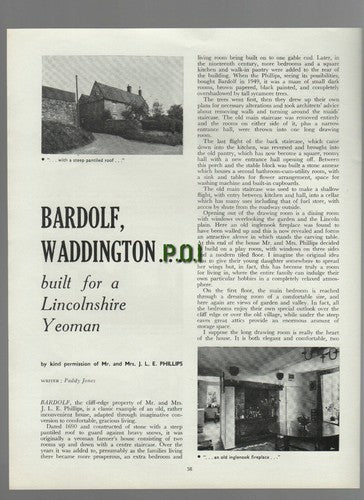 Bardolf Waddington Lincolnshire Mr & Mrs J L E Phillips  - 1967 Article