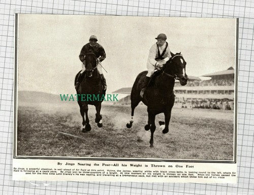C2492) By Jingo Horse Racing Air Raid Jocky Hulme - 1919 Clip