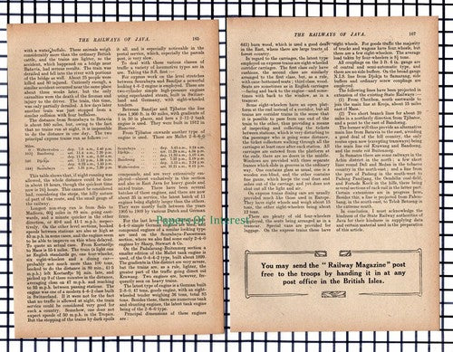 The Railways Of Java Railway -  1917 Article