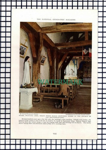 (8036) Les Moutiers-Hubert Church / Preaux Rural Festival - 1940 Cutting
