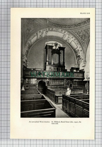 C7486) St Mildred Bread Street London Church St James Piccadilly - 1948