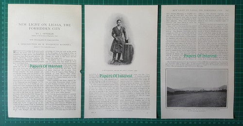 (6861) Lhasa Tibet China W Woodville Rockhill Ushe Narzunof - 1903 Article