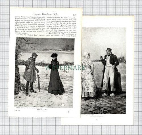(6727) George Boughton Artist Painter Marion Hepworth Dixon -  c .1900 Article