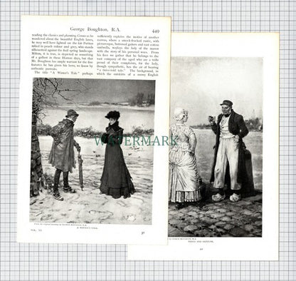 (6727) George Boughton Artist Painter Marion Hepworth Dixon -  c .1900 Article