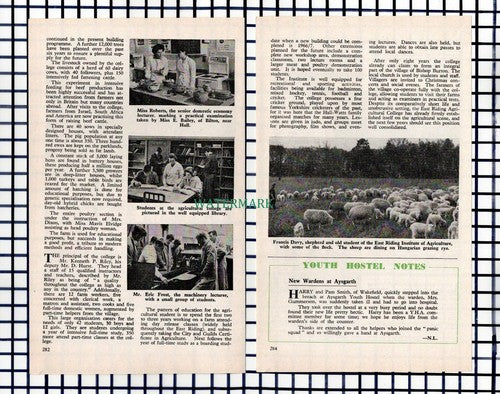 East Riding Institute Of Agriculture Bishop Burton Kenneth Riley - 1963 Article