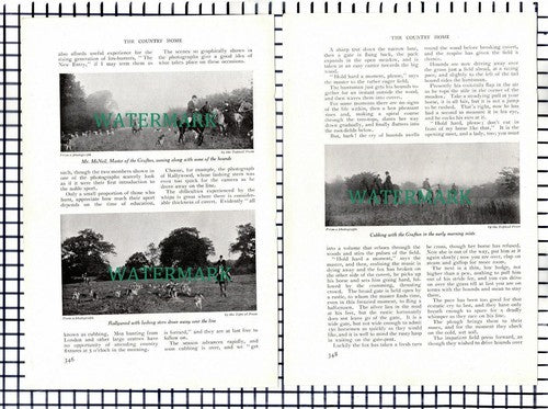(7653) Fox Hunting Mr McNeil Grafton Hunt Arthur Fisher -  c.1911 5-Side Article