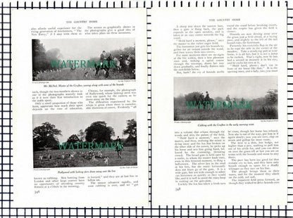 (7653) Fox Hunting Mr McNeil Grafton Hunt Arthur Fisher -  c.1911 5-Side Article