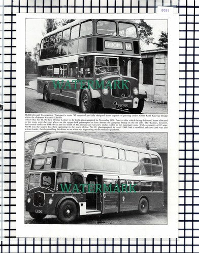 (8081) Middlesbrough Corporation Transport Bus - Cutting