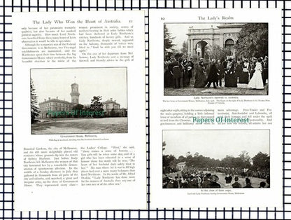 Lady Northcote Australia Government House Melbourne - c.1909 Article