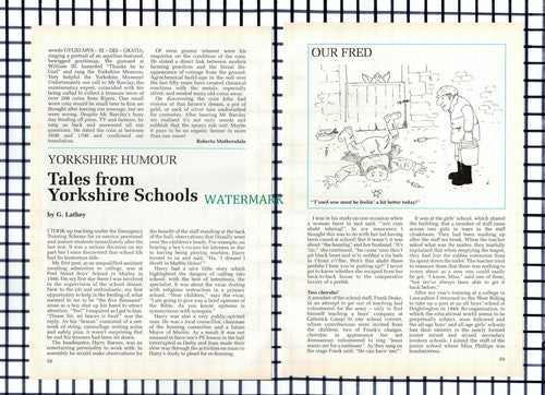 (6923) G Lathey Morley Teacher Blackgate School Tingley - 1992 Small Article