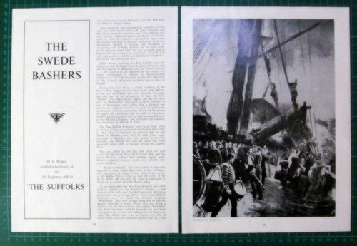 X1134) Swede Bashers 12th Regiment of Foot The Suffolks - 1960s 3-PART Article