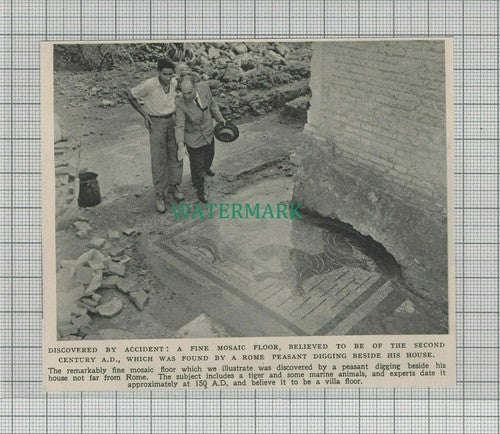 C2439) Mosaic Floor Discovered In Rome - 1948 Clip