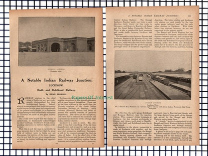(6642) Lucknow India Railway Station Oudh & Rohilkand Brian Bramill  -  1917