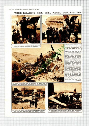Spencer Airways Dakota Plane Crash Croydon Airport Conde  - 1947 Article