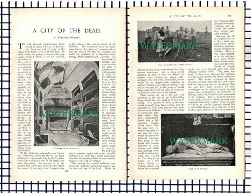 (7384) Rome Catacombs St Cecilia Frederick Dolman  - c.1901 6-Side Article