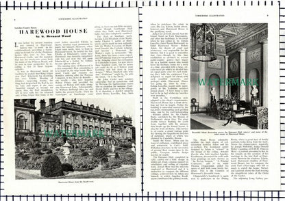 Harewood House Yorkshire - 1952 Article