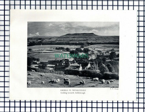 Askrigg Wensleydale Yorkshire / Nidderdale Pateley Bridge - c.1948 Cutting