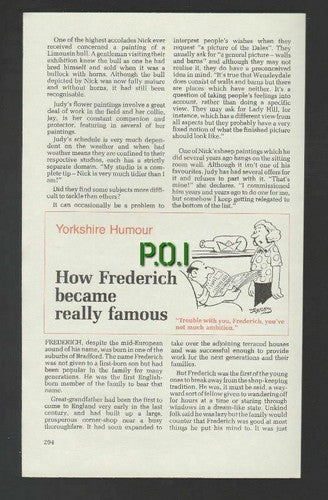(5636) Robert Nicholls & Judith Bromley Artists Askrigg - 1988 Article
