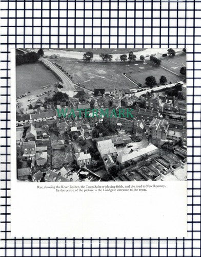 (7726) Rye Aerial View / Church Of St Mary The Virgin - 1957 Book Print