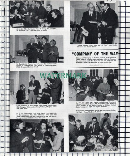 Company Of The Way Beverley Yorkshire Gayler Holloway Holtby - 1966 Article
