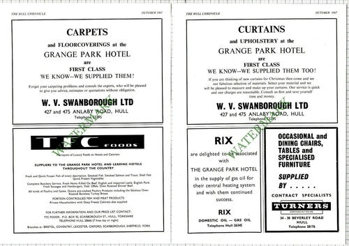 Grange Park Hotel Willerby Hull Ted Every - 1967 Article