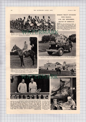 HM Sidi Mohammed The Sultan Of Morocco Moulay Hassan - 1955 Article