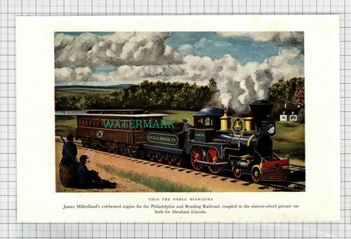 C2964) James Milholland Philadelphia & Reading Hiawatha Train - c.1950s Print