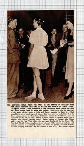 Miss Gertrude Moran Dorchester Hotel Lawn Tennis - 1950 Cutting