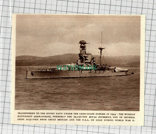 C2266) Russian Battleship ARKHANGELSE / Royal Sovereign - 1948 Clip