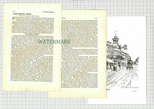 Guildford Surrey - 1899 Article