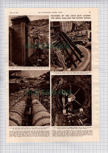 Loch Sloy Dam Construction - 1950 Article