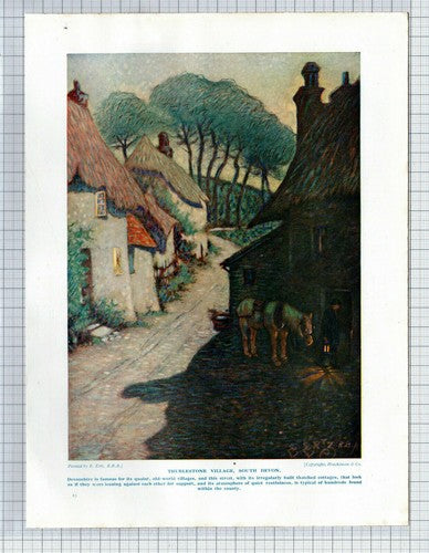 (5885) Thurlestone Village South Devon   E Ertz  -  c.1930s  Print