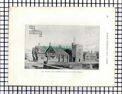 (8135) Welbeck Abbey George & Yeates / Foxcombe Oxford - 1902 Book Print